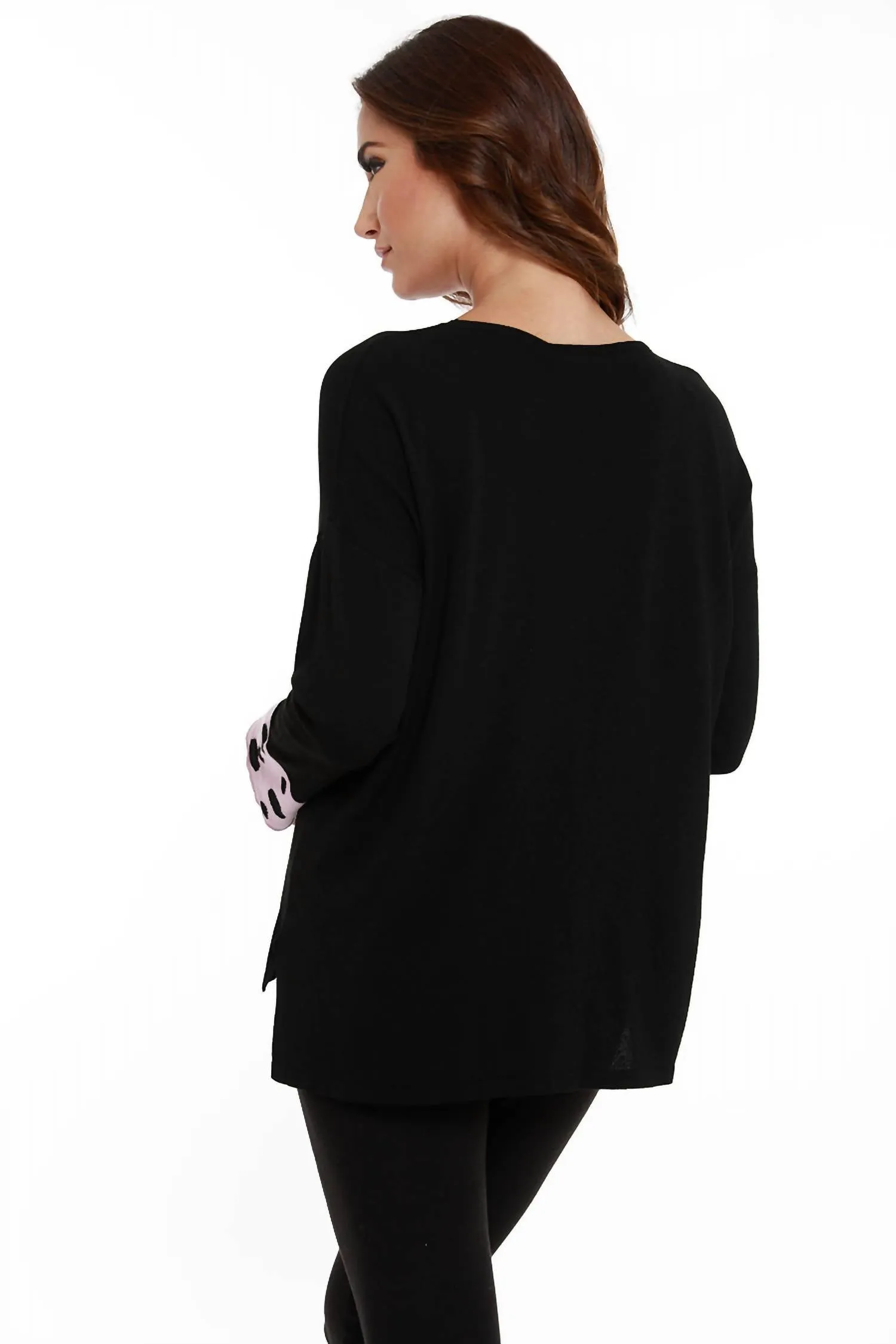 Angel - Polka Dot Sleeve Tunic Sweater