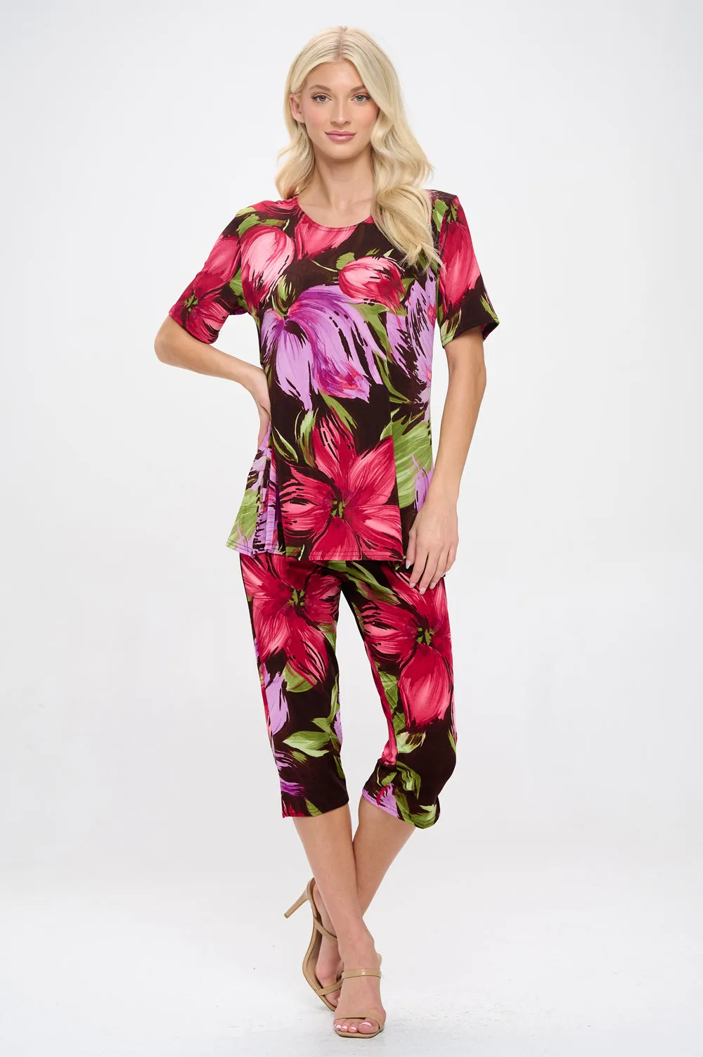 Capri Pant Set Short Sleeve - 9003BN-SRP1-W442