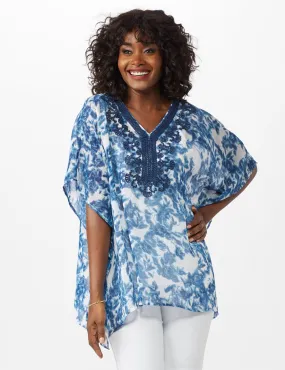 Crochet Trim Woven Tunic