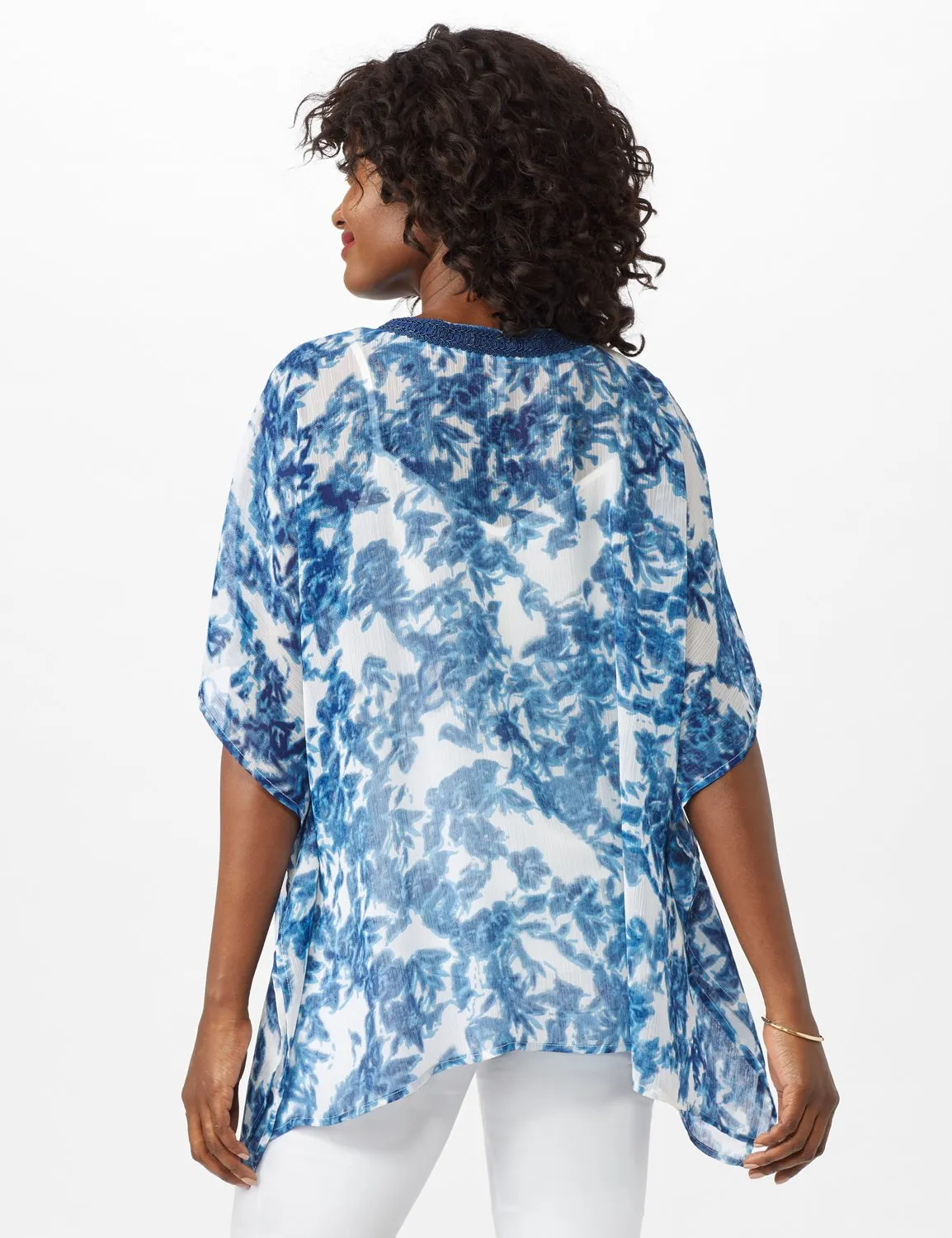 Crochet Trim Woven Tunic