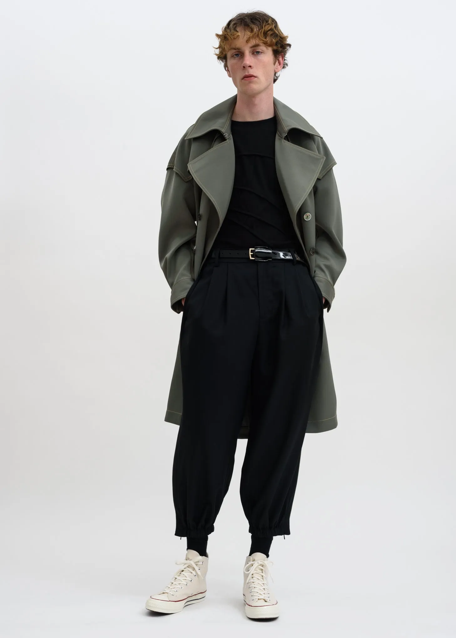 Green Double Breasted Coat