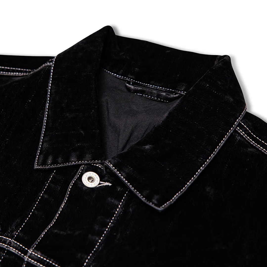 HERON PRESTON Label Flock Reg Jacket Black - XLARGE