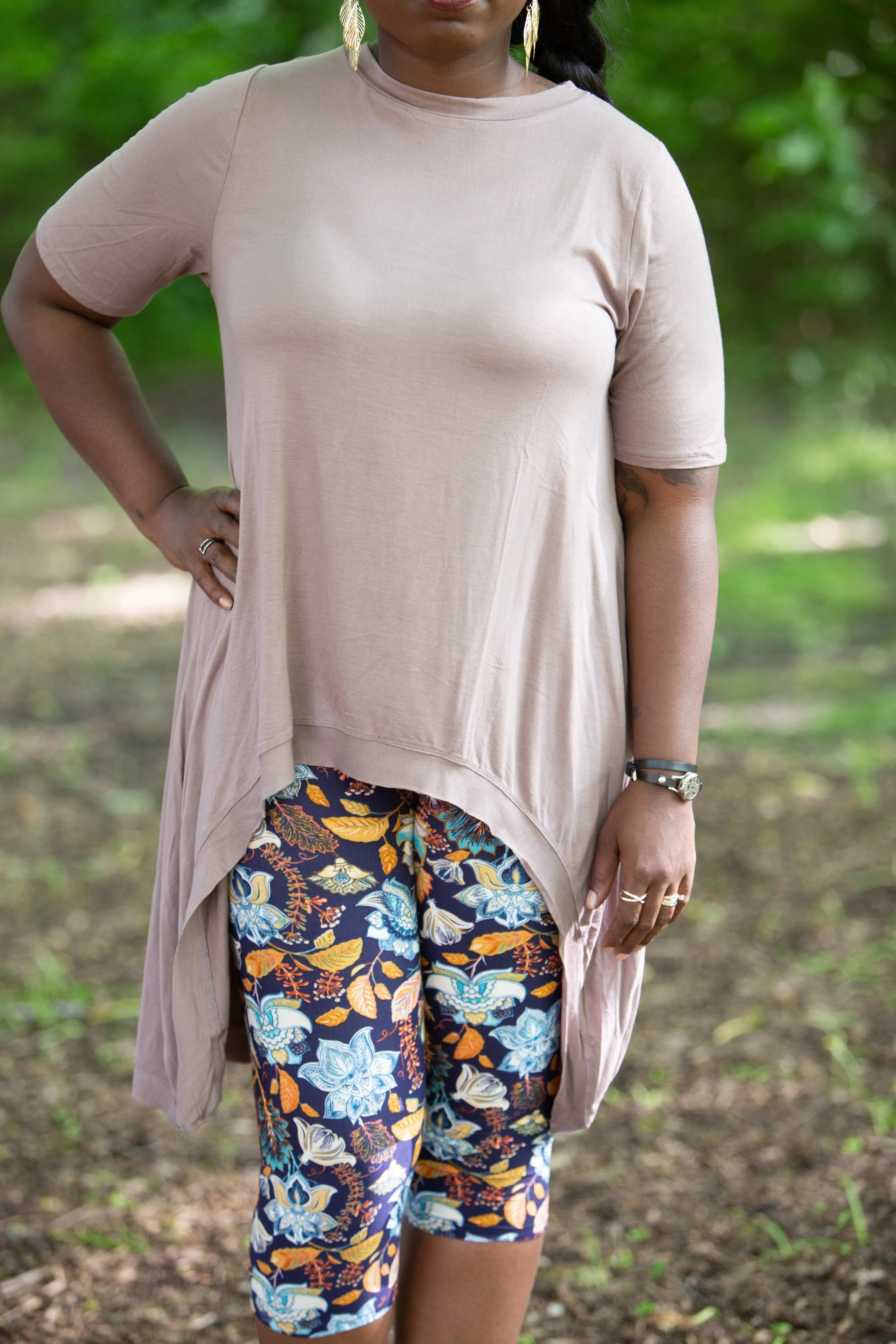 Jolene Hi-Low Taupe Grey Tunic