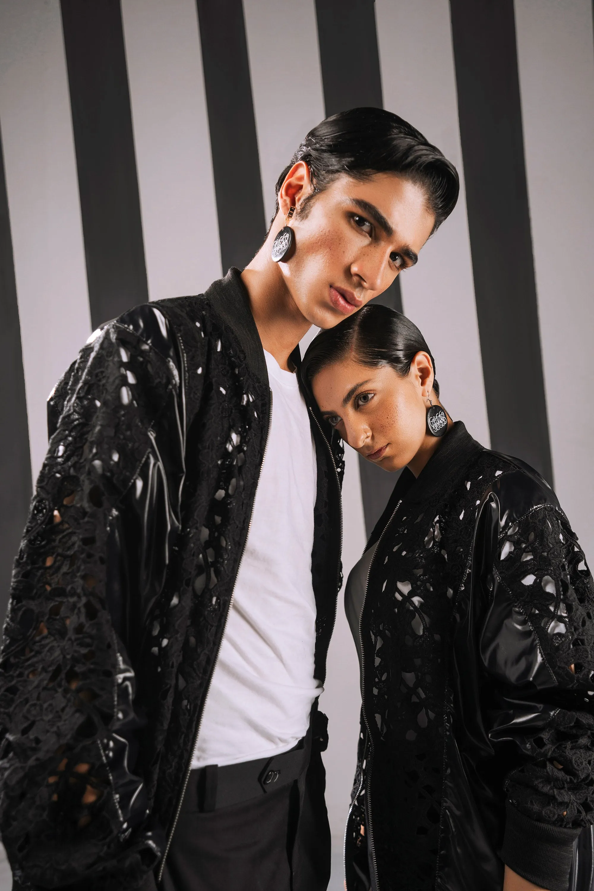 Mesh Panel Parachute Bomber Jacket