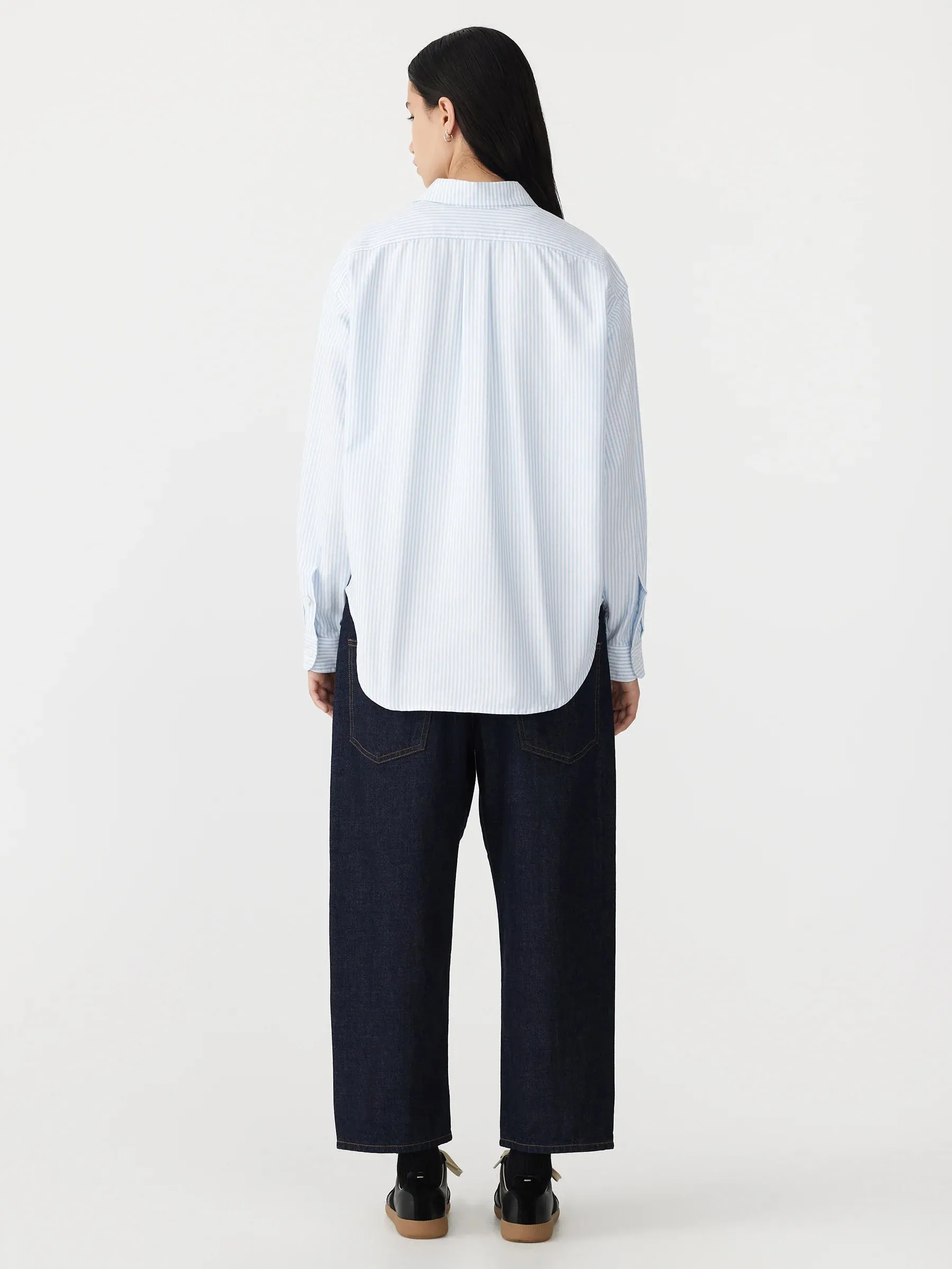 Oversized Universal Shirt | White and Pale Blue