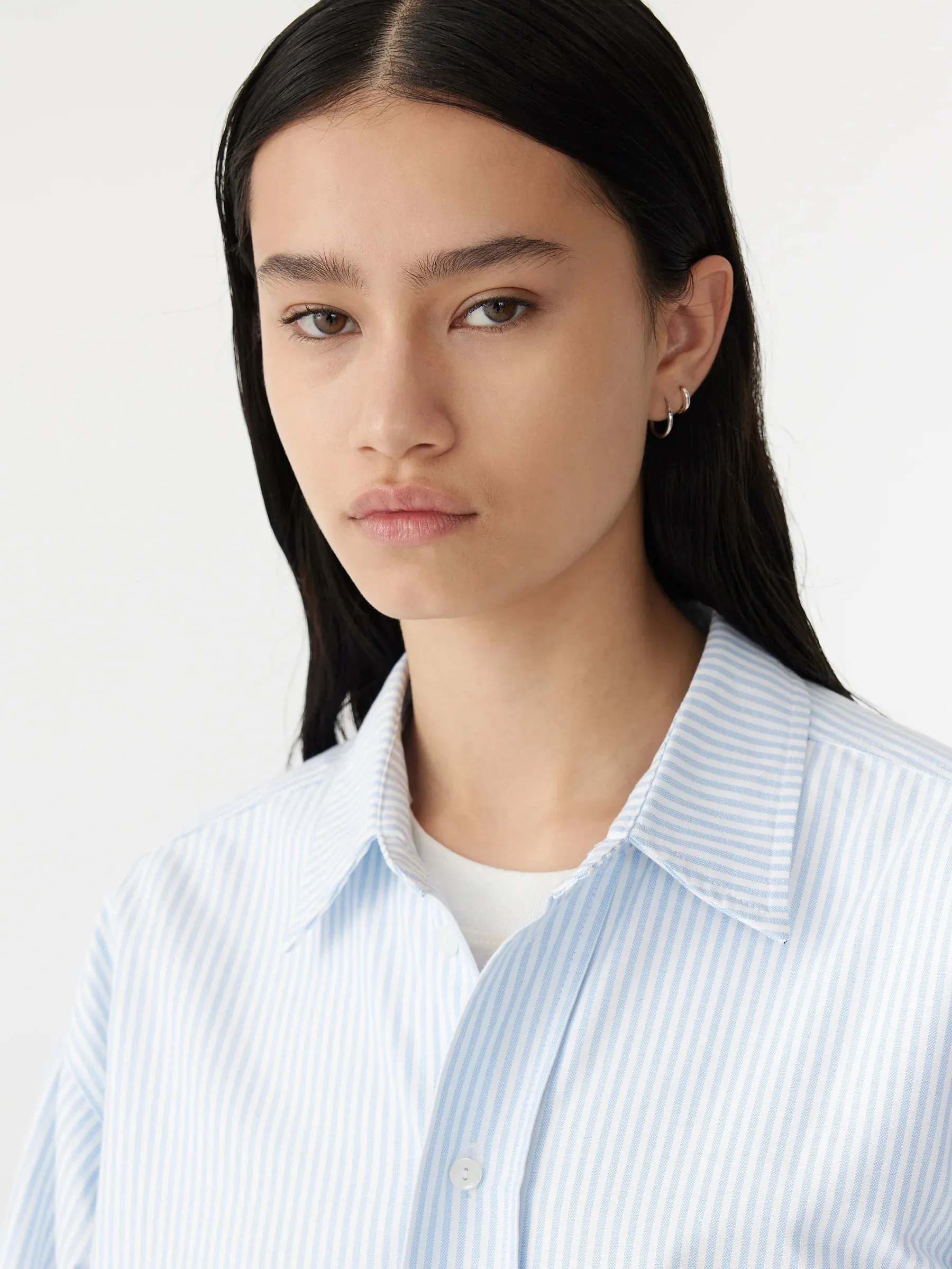 Oversized Universal Shirt | White and Pale Blue